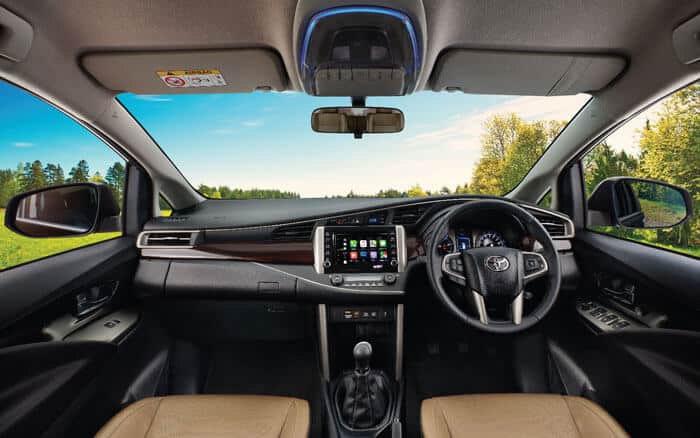 Innova Crysta Interior View for Taxi Service in Hosur